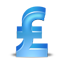 Pound Sterling blue icon