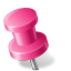 Map Marker Push Pin 2 Left Pink icon
