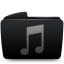 Folder black music icon
