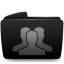 Folder black groups icon
