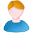 User male white blue ginger Icon