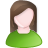 User female white green icon