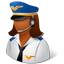 Pilot Female Dark icon