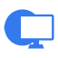 Network blue icon