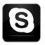 Skype black and white icon
