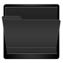 Black Open Folder-128