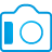 Camera blue icon