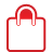 Shopping Bag red icon