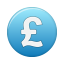 currency blue pound icon