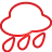 Weather Rain red Icon