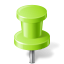 Map Marker Push Pin 2 Chartreuse icon
