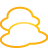 Weather Clouds yellow icon