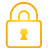 Lock yellow icon