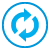 Button Synchronize blue icon