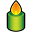 Candle green icon