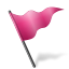 Map Marker Flag 5 Pink icon