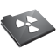 Radioactive grey icon