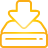 Hard Drive Download yellow icon