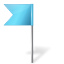 Map Marker Flag 4 Left Azure icon