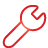 Wrench red icon