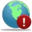 Globe warning Icon