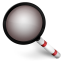 Magnifier red icon
