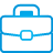Briefcase blue icon