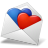 Mail Envelope Hearts BlueRed-48