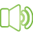 Speaker green icon