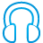 Headphone blue icon