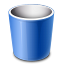 Blue Recycle Bin icon