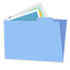 Blue folder pictures alt icon