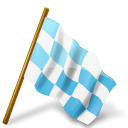 Map Marker Chequered Flag Right Azure-128