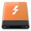 HDD Orange Thunderbolt W icon