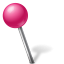 Map Marker Ball Left Pink icon