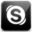 Skype black icon