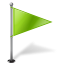 Map Marker Flag 1 Right Chartreuse icon