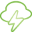 Weather Thunder green icon