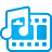 Video Music blue icon