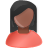 User female black red icon