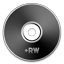 DVD+RW black icon