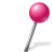 Map Marker Ball Right Pink-48