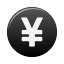 currency black yuan icon