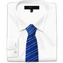 Shirt Blue Tie With Stripes-128