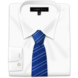 Shirt Blue Tie With Stripes