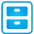 Archive blue icon
