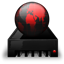 Network Drive black red icon