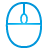 Mouse blue icon