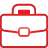 Briefcase red icon