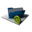 Blue Folder Full Delete icon